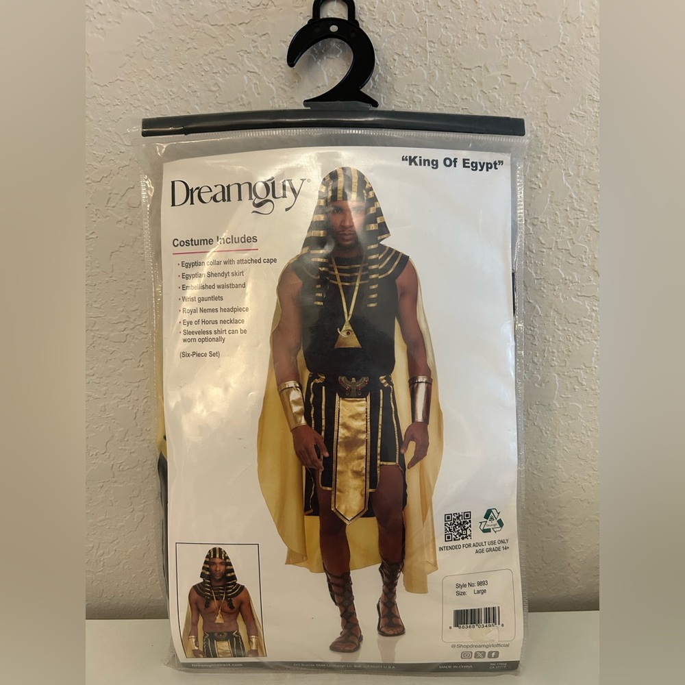 King of Egypt men Costume - Black and Gold